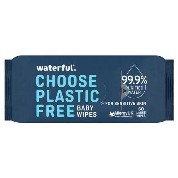 WATERFUL: Water Baby Wipes, 60 ea New
