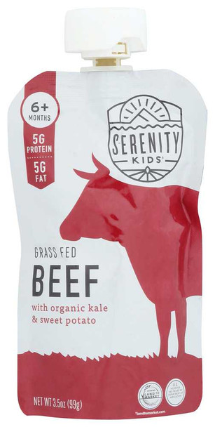 SERENITY KIDS: Toddler Beef Kale Sweet Potato, 3.5 oz New