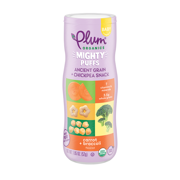 PLUM ORGANICS: Mighty Puffs Carrot Broccoli, 1.85 oz New