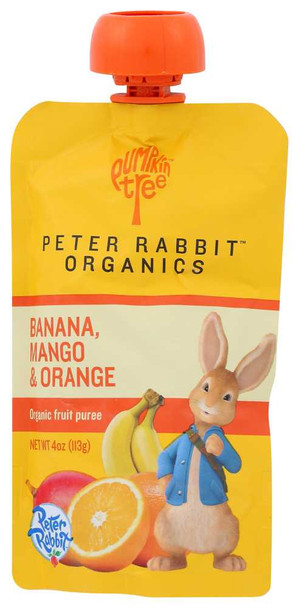 PETER RABBIT: Baby Mango Banana Orange Organic, 4 oz New