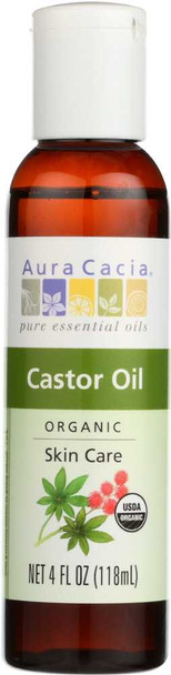 AURA CACIA: Organic Castor Oil, 4 oz New