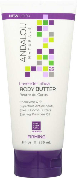 ANDALOU NATURALS: Firming Body Butter Lavender Shea, 8 Oz New