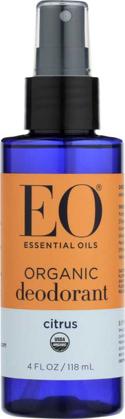 EO PRODUCTS: Organic Deodorant Spray Citrus, 4 Oz New