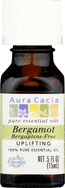 AURA CACIA: 100% Pure Essential Oil Bergamot, 0.5 Oz New