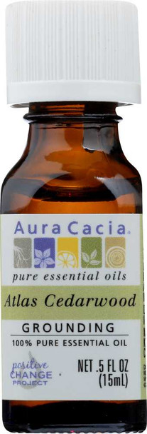 AURA CACIA: Oil Essential Cedarwood Atlas, 0.5 oz New