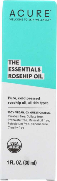 ACURE: Organic The Essentials Rosehip Oil, 1 fl oz New