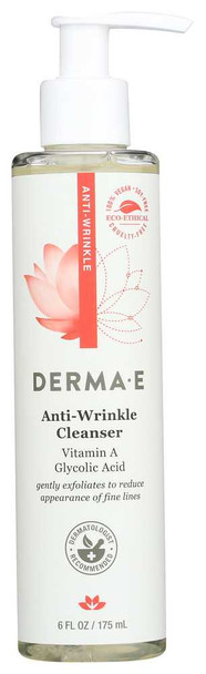 DERMA E: Anti-Wrinkle Vitamin A Glycolic Cleanser with Papaya, 6 oz New