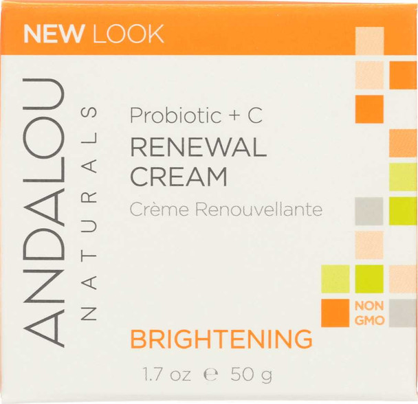 ANDALOU NATURALS: Renewal Cream Probiotic + C Brightening, 1.7 oz New