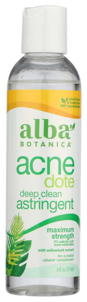 ALBA BOTANICA: Natural Acne Dote Deep Clean Astringent Oil-Free, 6 oz New