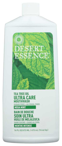 DESERT ESSENCE: Ultra Care Mouthwash Mega Mint, 16 oz New