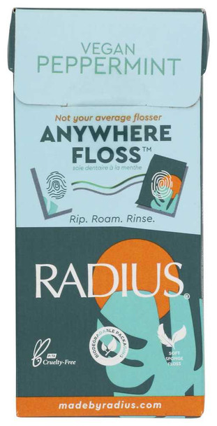 RADIUS: Floss Mint Vegan Xylitol, 0.5 oz New