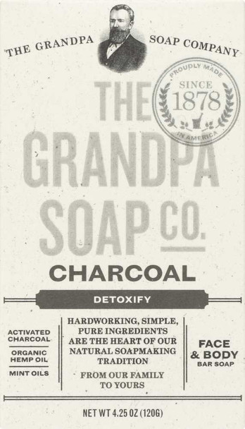 GRANDPAS: Soap Bar Charcoal, 4.25 oz New