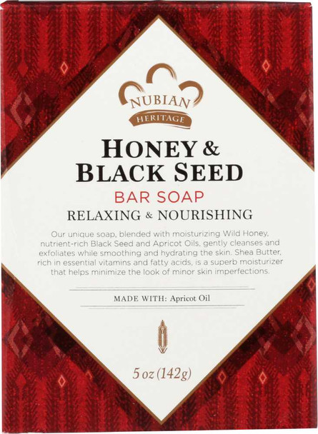 NUBIAN HERITAGE: Honey & Black Seed Soap, 5 oz New