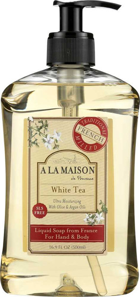 A LA MAISON DE PROVENCE: Hand & Body Liquid Soap White Tea, 16.9 Oz New