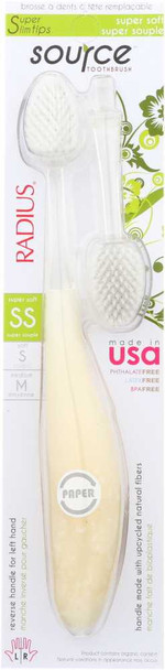RADIUS SOURCE: Toothbrush Super Soft Bristles Replaceable Head Medium, 1 pack New