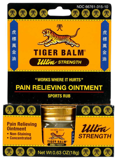 TIGER BALM: Ultra Strength Pain Relieving Ointment, 0.63 oz New