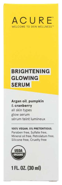 ACURE: Brightening Glowing Serum, 1 fl oz New