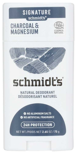 SCHMIDTS: Charcoal Magnesium Deodorant Stick, 2.65 oz New