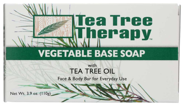 TEA TREE THERAPY: Vegetable Base Soap with Tea Tree Oil, 3.9 oz New