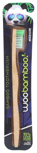 WOOBAMBOO: Standard Handle Medium Bristle Toothbrush, 1 ea New