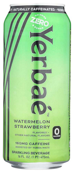 YERBAE: Watermelon Strawberry Sparkling Water, 16 oz New