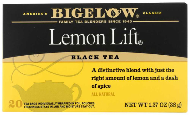BIGELOW: Black Tea Lemon Lift, 20 Tea Bags New