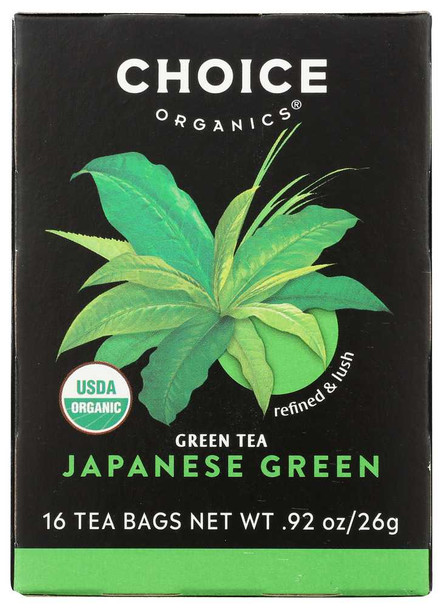 CHOICE ORGANIC TEAS: Premium Japanese Green Tea 16 Tea Bags, 1.1 oz New