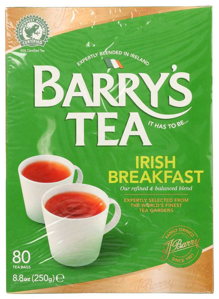 BARRYS: Irish Breakfast Tea, 80 bg New