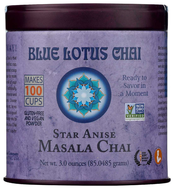 BLUE LOTUS CHAI: Chai Masala Star Anise, 3 oz New