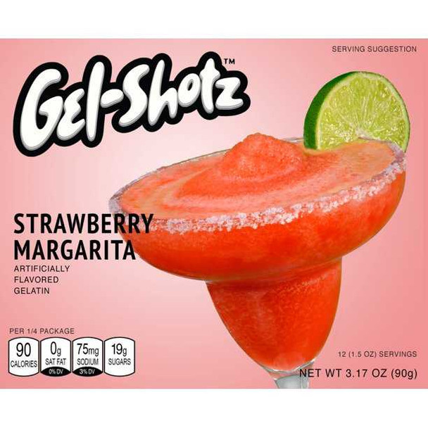 GEL SHOTZ: Strawberry Margarita Gelatin, 3.17 oz New