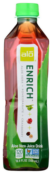 ALO: Original Aloe Drink Enrich Aloe + Pomegranate + Cranberry, 16.9 oz New
