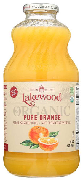 LAKEWOOD ORGANIC: Pure Orange Juice, 32 oz New