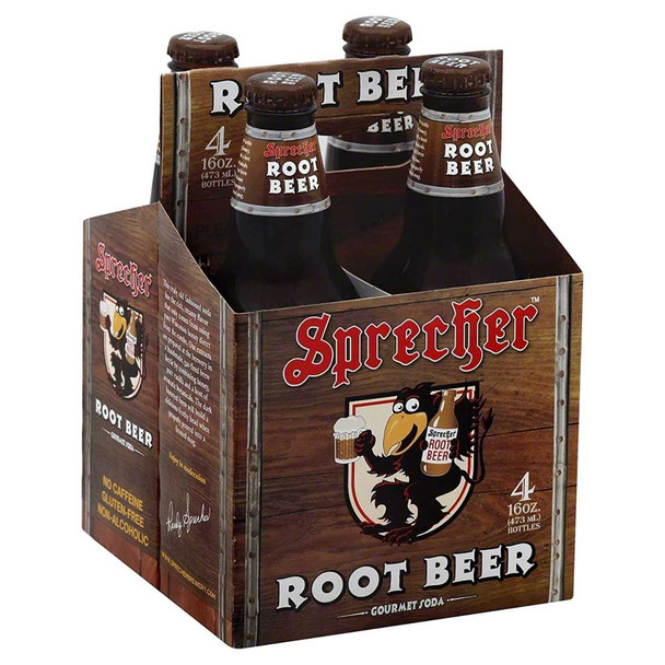 SPRECHER: Soda Root Beer 4Pk, 64 fo New
