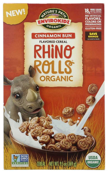 NATURES PATH: Rhino Rolls Cinnamon Cereal, 9.5 oz New