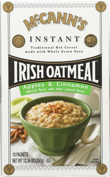 MCCANN: Oatmeal Instant Apple and Cinnamon, 12.3 oz New