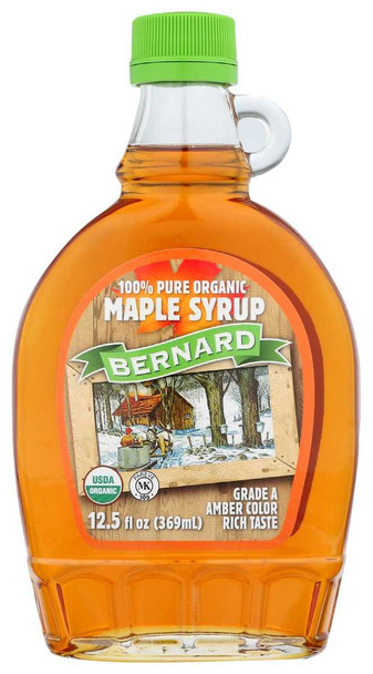 BERNARD: Pure Organic Maple Syrup, 12.5 fo New