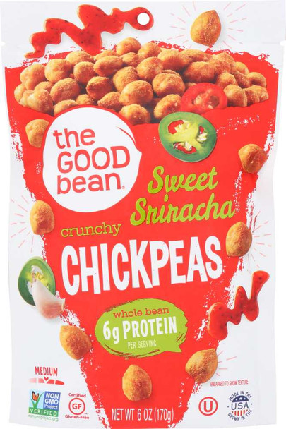 THE GOOD BEAN: Chickpea Sweet Sriracha, 6 oz New