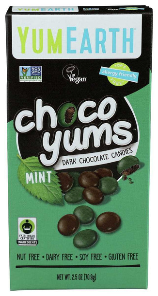 YUMEARTH: Mint Choco Yums Chocolate Candies, 2.5 oz New