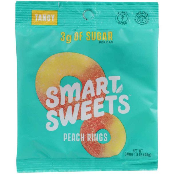 SMARTSWEETS: Peach Rings Candy, 1.8 oz New