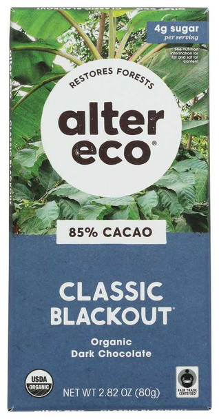ALTER ECO: Organic Chocolate Dark Blackout, 2.82 oz New