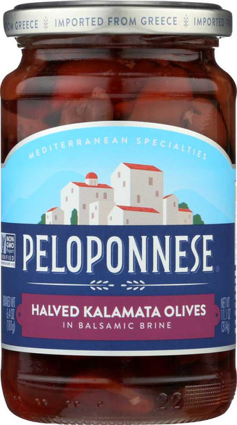 PELOPONNESE: Olive Kalamata Halved, 6.4 oz New