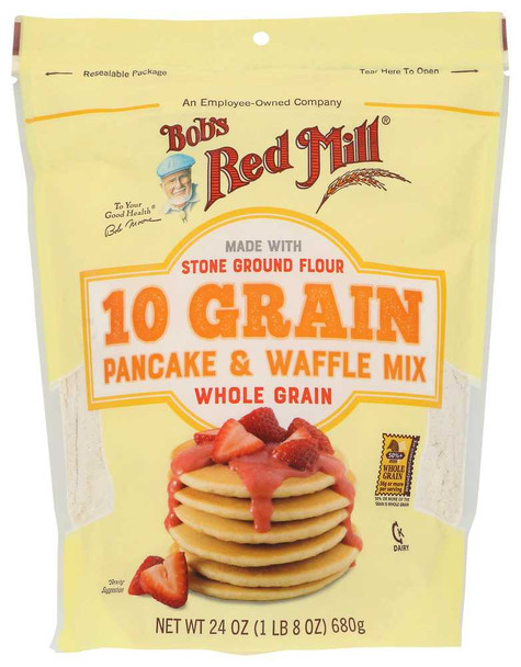 BOBS RED MILL: 10 Grain Pancake & Waffle Mix, 24 oz New