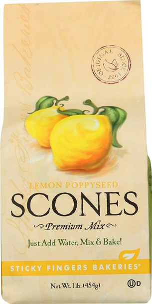 STICKY FINGERS BAKERIES: Lemon Poppyseed Scones, 16 oz New