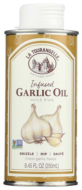 LA TOURANGELLE: Garlic Infused Oil, 250 ml New