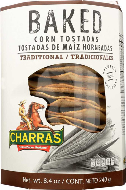 CHARRAS: Tostada Baked Natural, 8.5 oz New