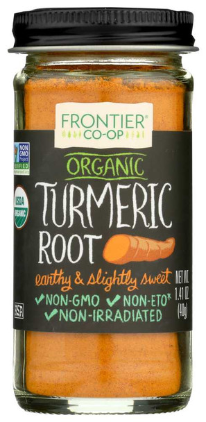FRONTIER NATURAL PRODUCTS: Organic Ground Turmeric Root, 1.76 oz New