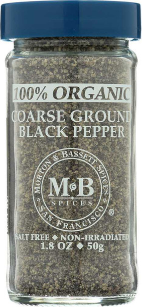 MORTON & BASSETT: Coarse Ground Black Pepper Organic, 1.8 oz New