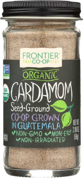 FRONTIER HERB: Organic Cardamom Seed Ground Bottle, 2.08 oz New