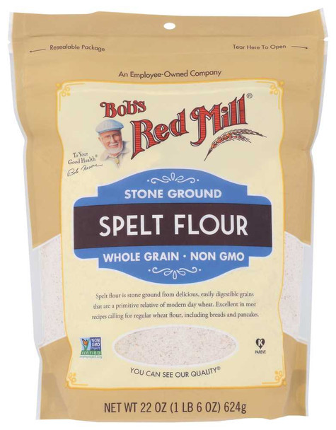 BOB'S RED MILL: Stone Ground Spelt Flour, 22 oz New