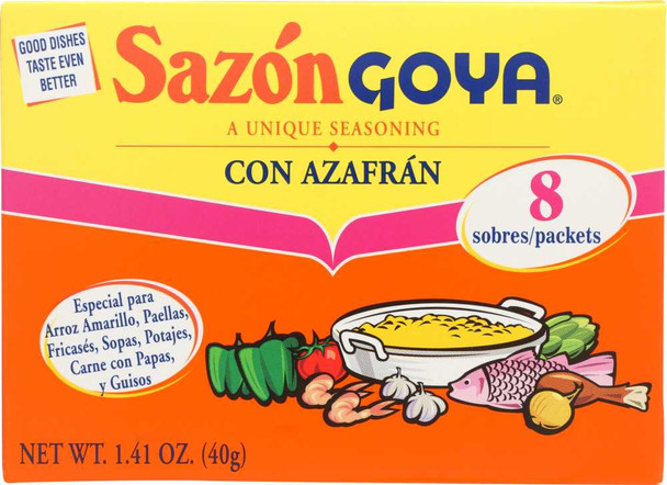 GOYA: Sazon Azafran Seasoning, 1.41 oz New